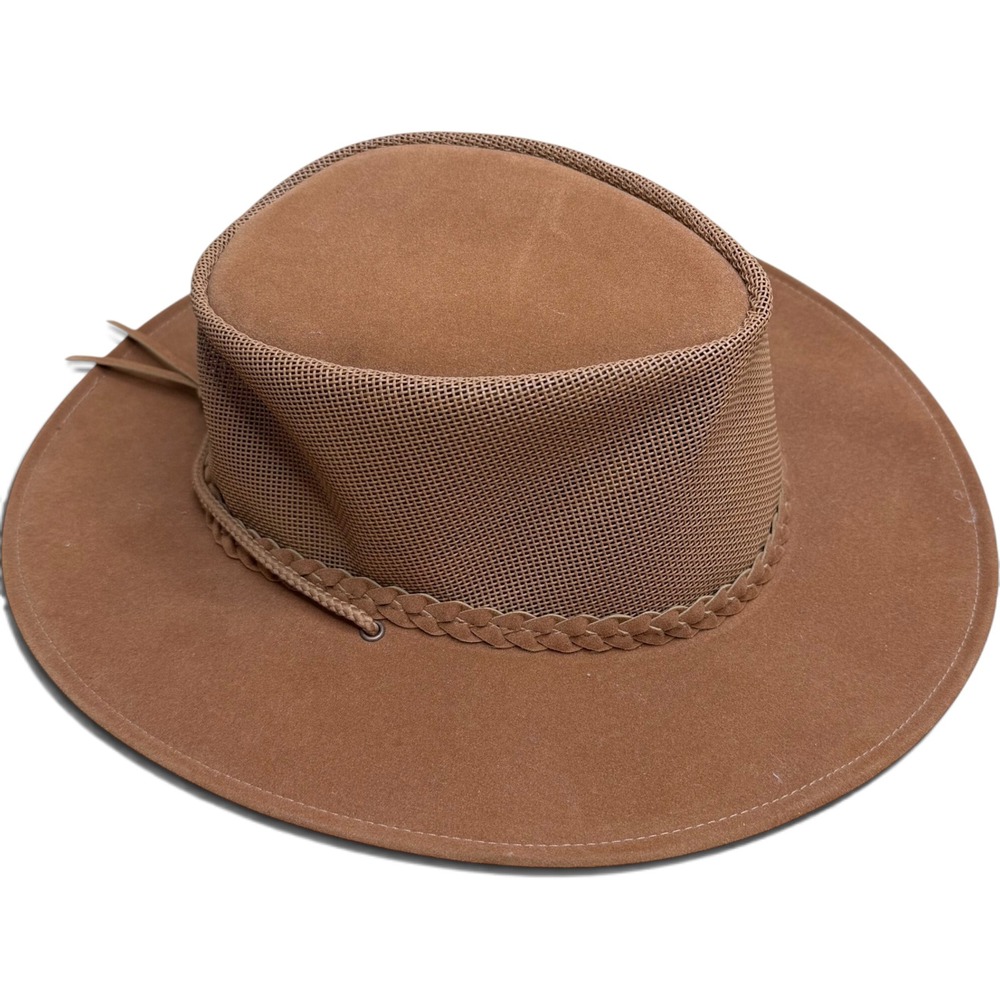 Kakadu Australia Outback Hat Mens XL Brown Mesh Breezer Western Cowboy Vintage